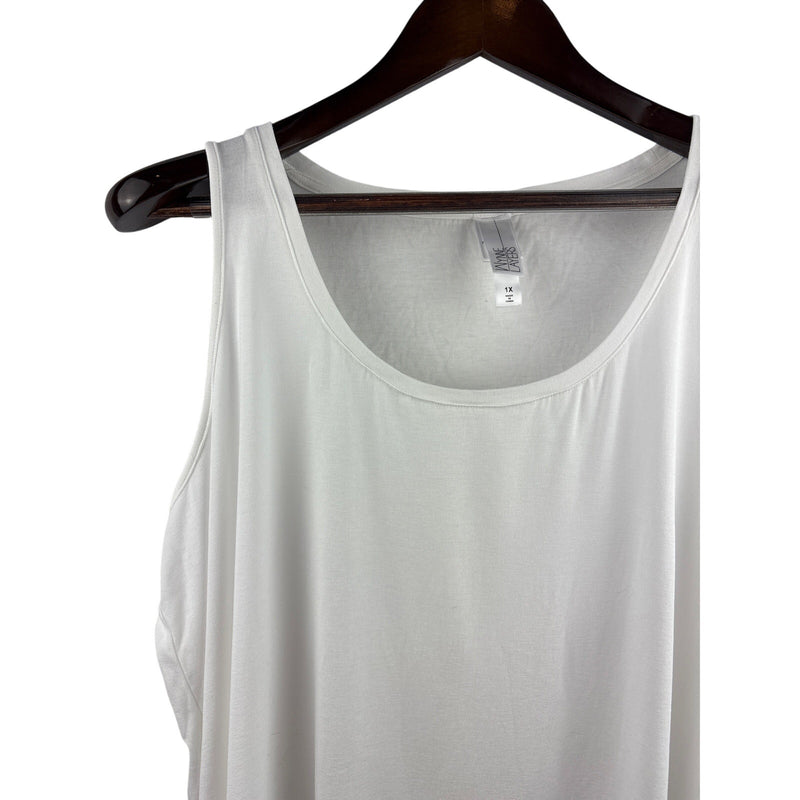 Women’s Wynne Layers Size 1X White Tank Top