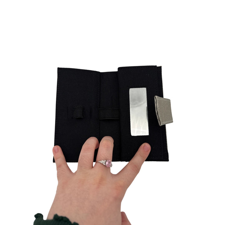 Women’s Lancôme Silver Mini Purse w/ Coin Purse & Mini Makeup Pouch