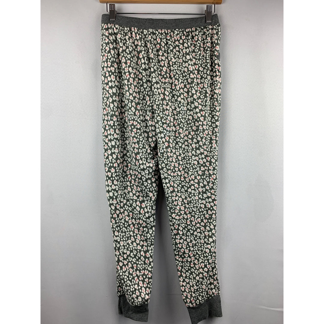 Cuddl Duds Womens S Lounge Pants Gray Pink Floral Print