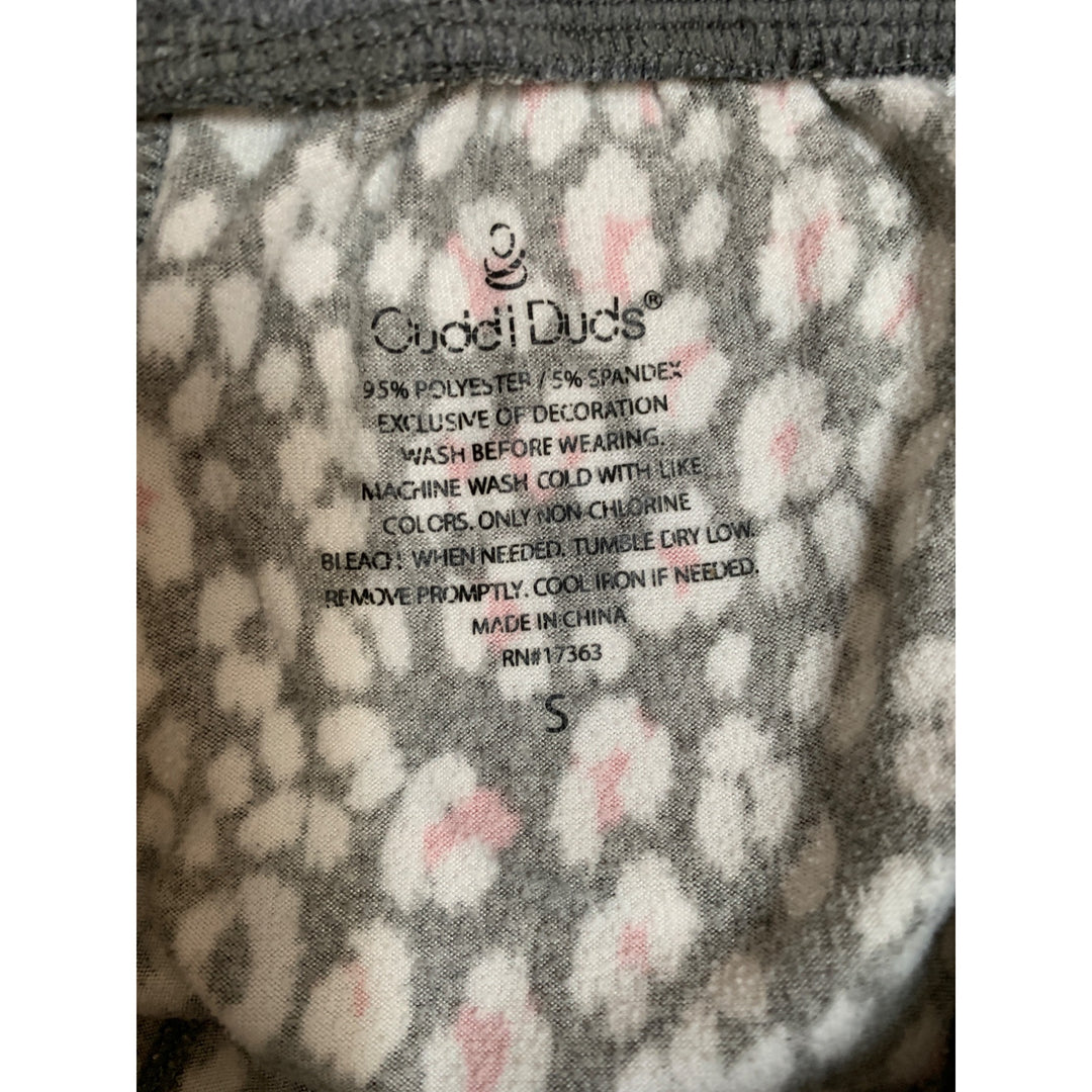Cuddl Duds Womens S Lounge Pants Gray Pink Floral Print