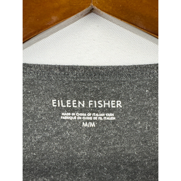 Women’s Eileen Fisher Medium Dark Grey Long Sleeve Shirt Dress
