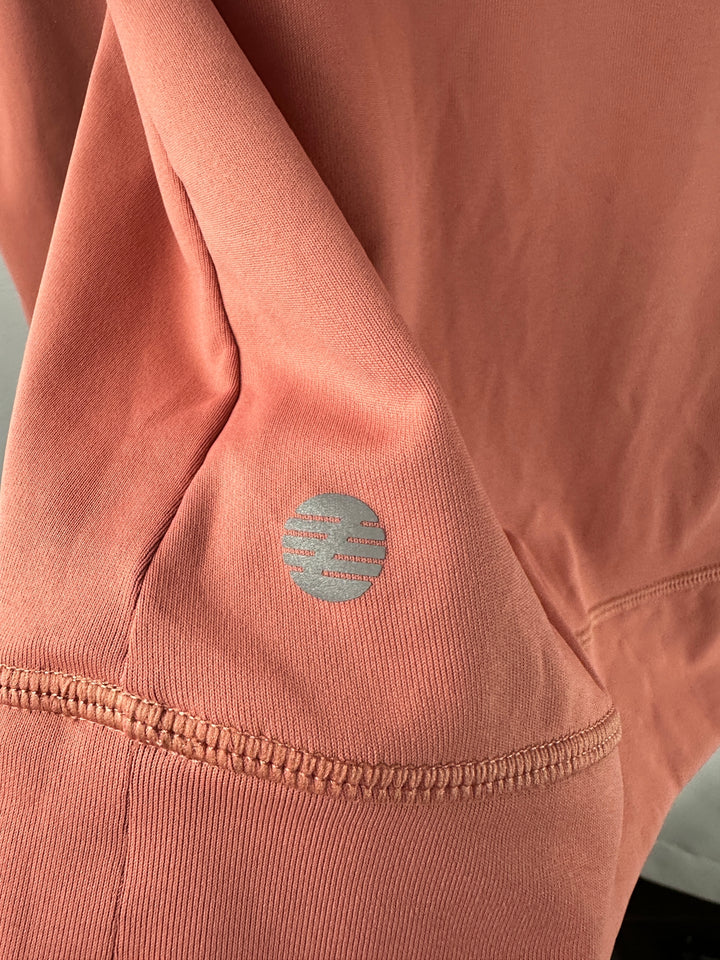 Womens Zella Rust Mesh Yoke Moisture Wicking Performance Hoodie Size L