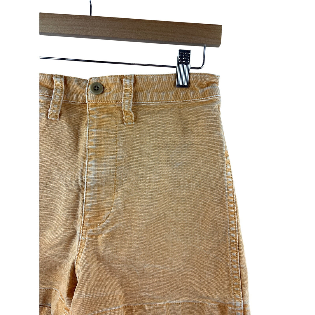 Women’s Madewell Size 27 Orange High Waisted Mini Jean Shorts