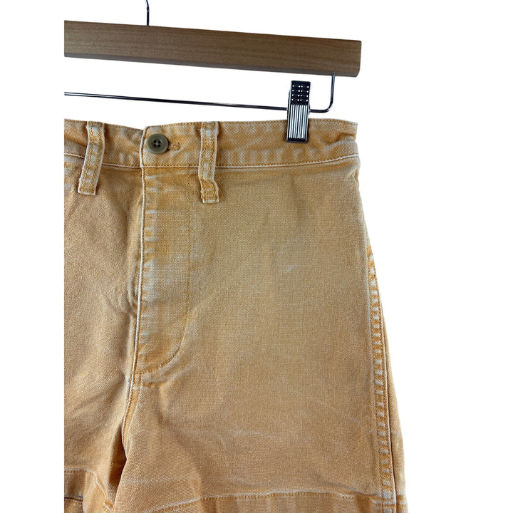 Women’s Madewell Size 27 Orange High Waisted Mini Jean Shorts