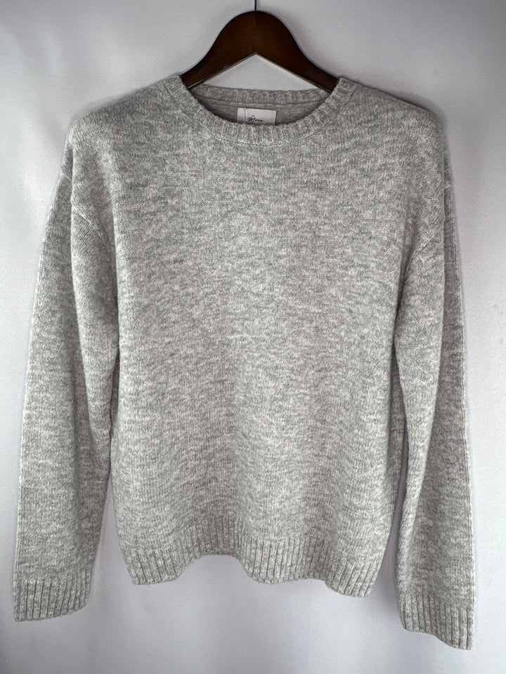 Womens Moia One Size Light Gray Alpaca Blend Crewneck Sweater