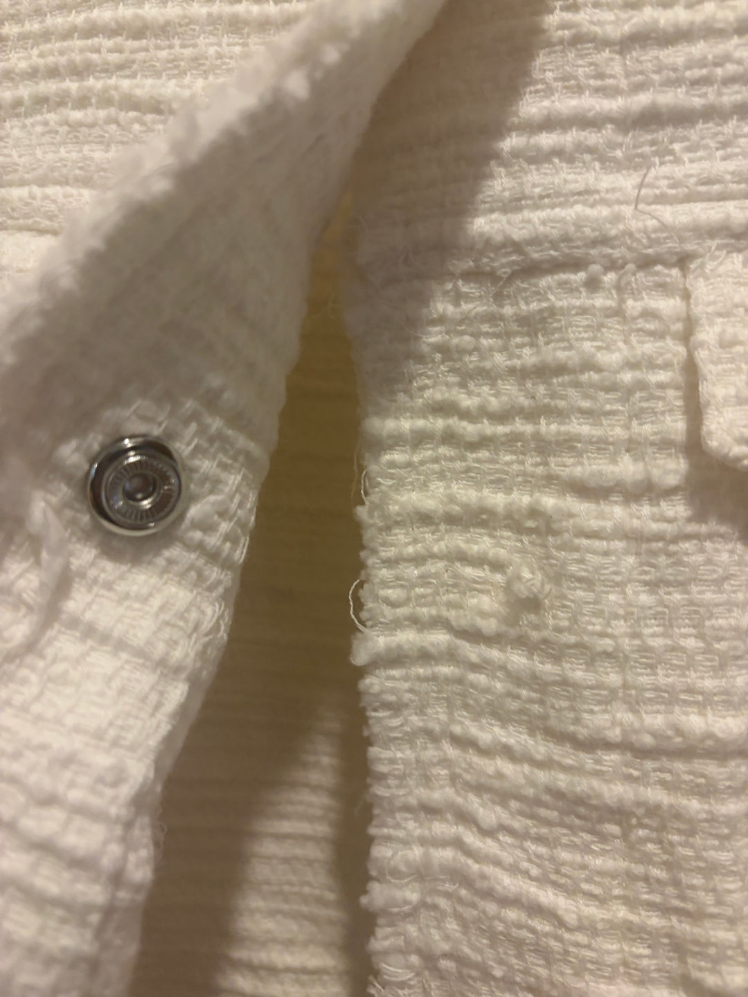 Catherine Malandrino White Tweed Frayed Blazer Jacket Size S NWT Preppy