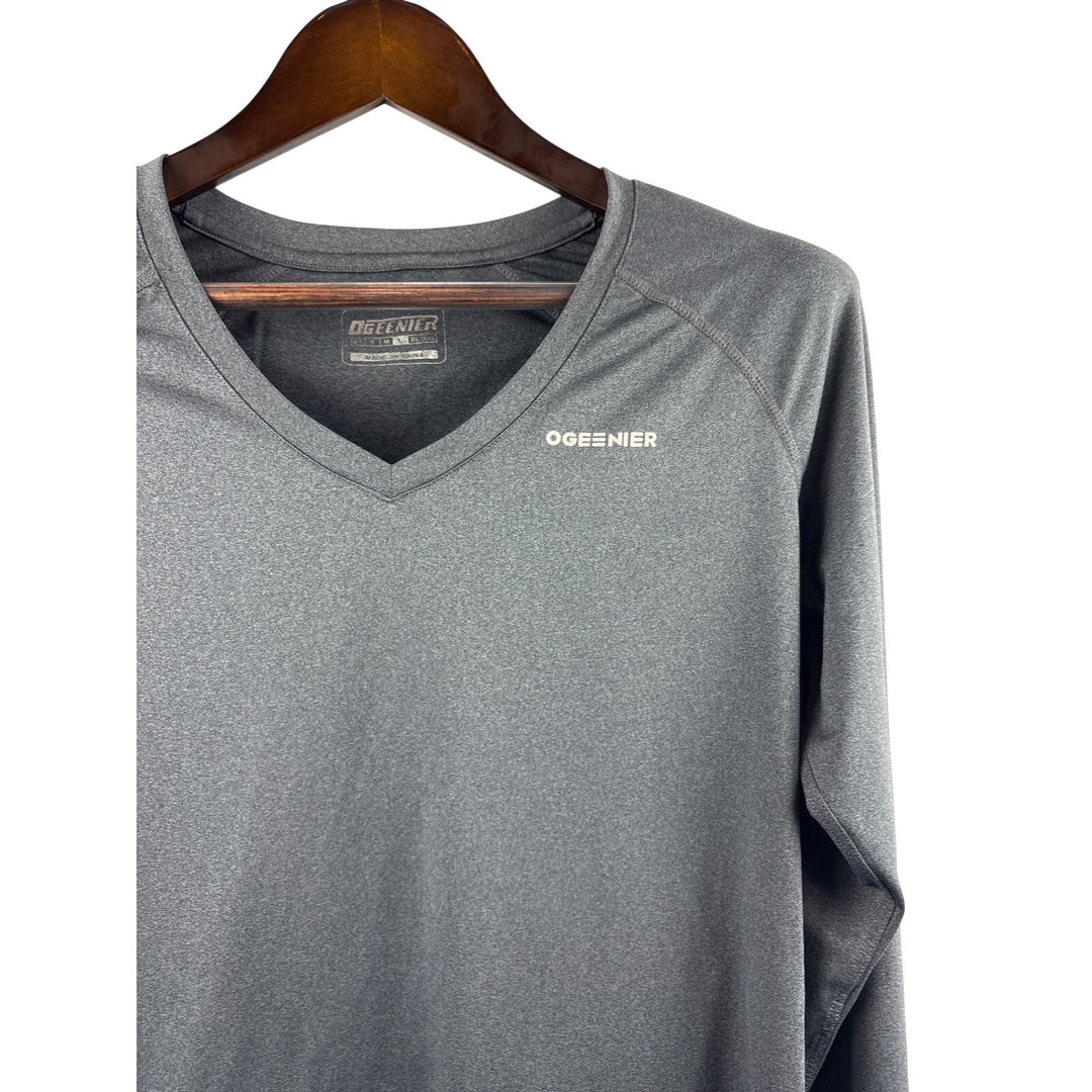 Women’s Ogeenier Large Grey Long Sleeve Sports Shirt