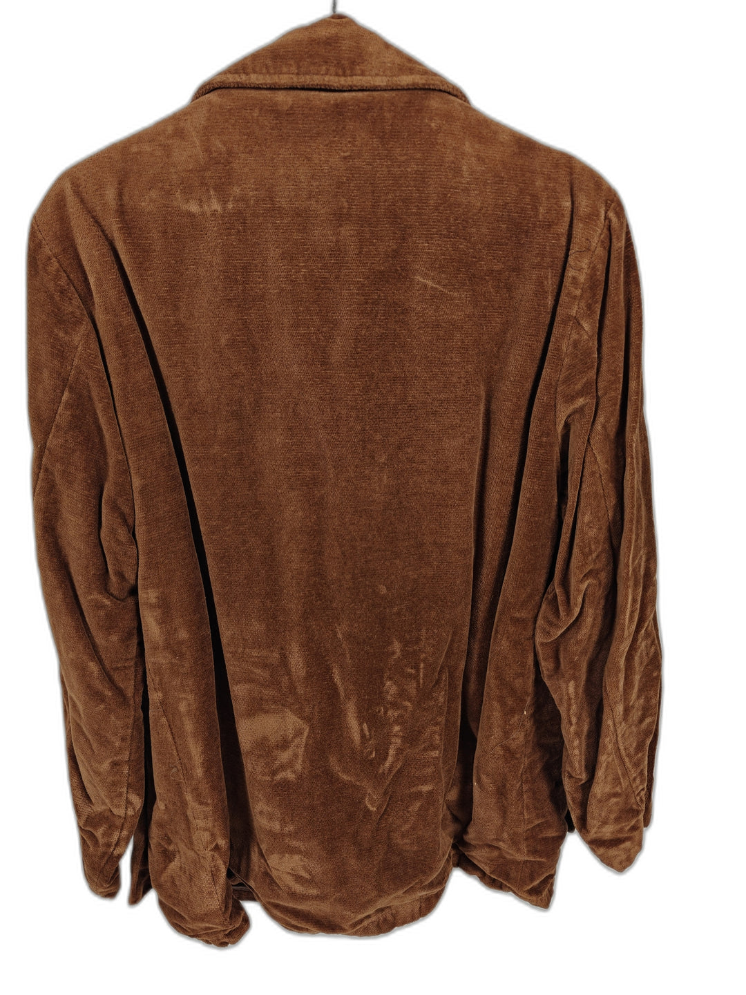 Mens Towncraft Brown Velour Faux Fur Lined Jacket Size L