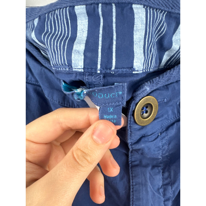 Women’s Fresh Produce Size 1X Navy Blue Cargo Capris