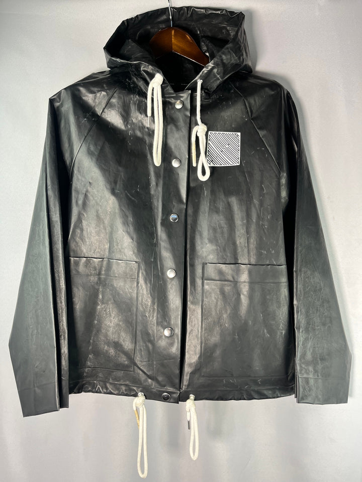 Women’s Proenza Schouler Black Hooded Raincoat Estimated size XXL
