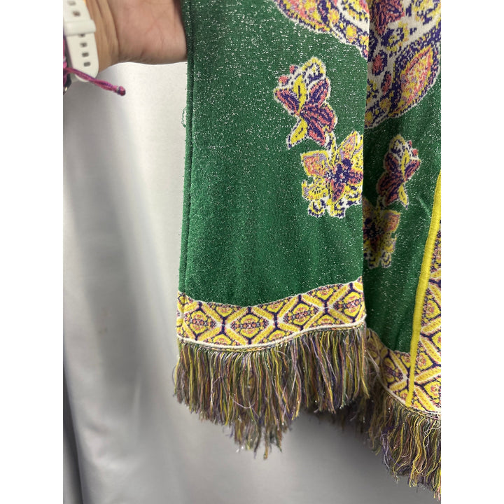 Women’s Etro 46 Purple and green poncho tunic Size M