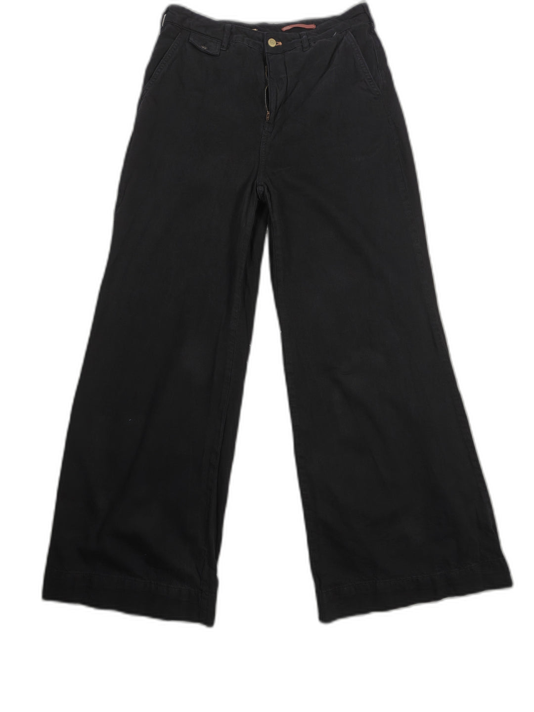 Womens Pilcro Wide Leg Pants Black Size 30