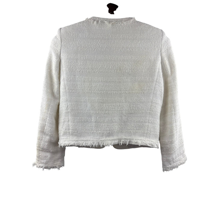 Women’s Alice + Olivia Medium White Tweed Blazer