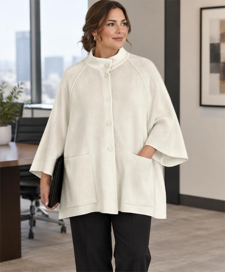 Women’s Parfois Ivory Cape Coatigan Size 2x