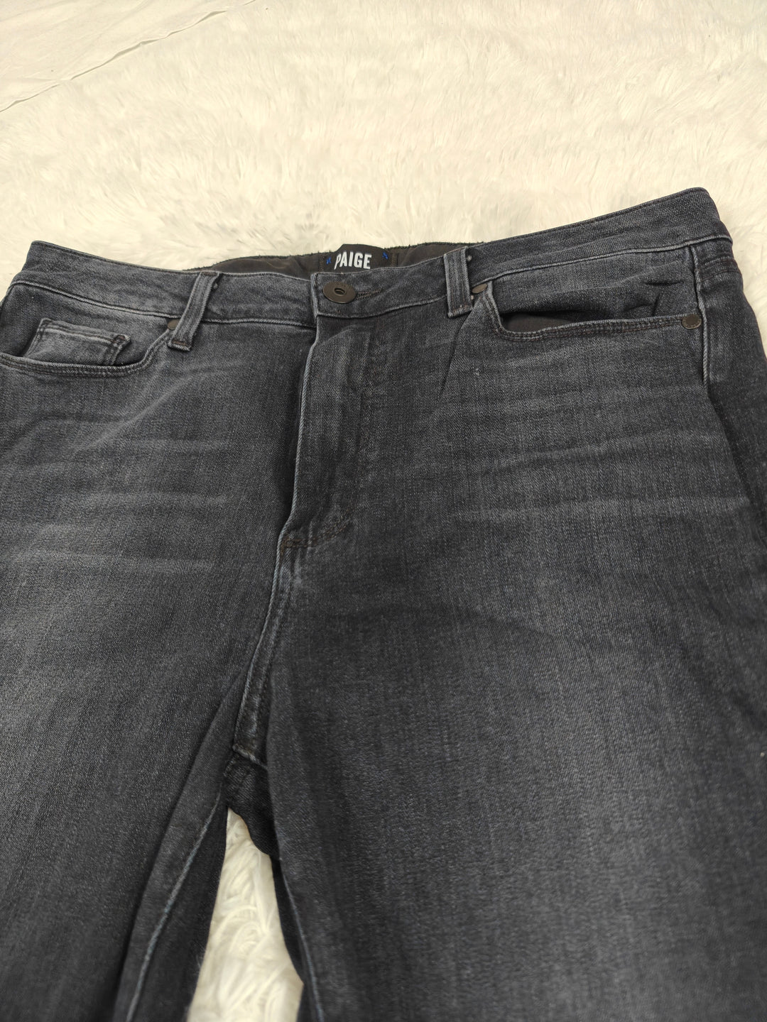 Womens Paige Bell Canyon High Rise Flare Jeans Black Size 32