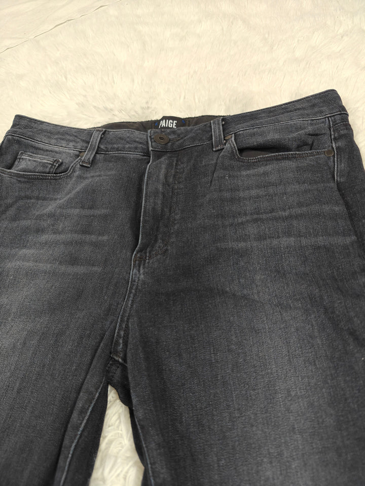 Womens Paige Bell Canyon High Rise Flare Jeans Black Size 32