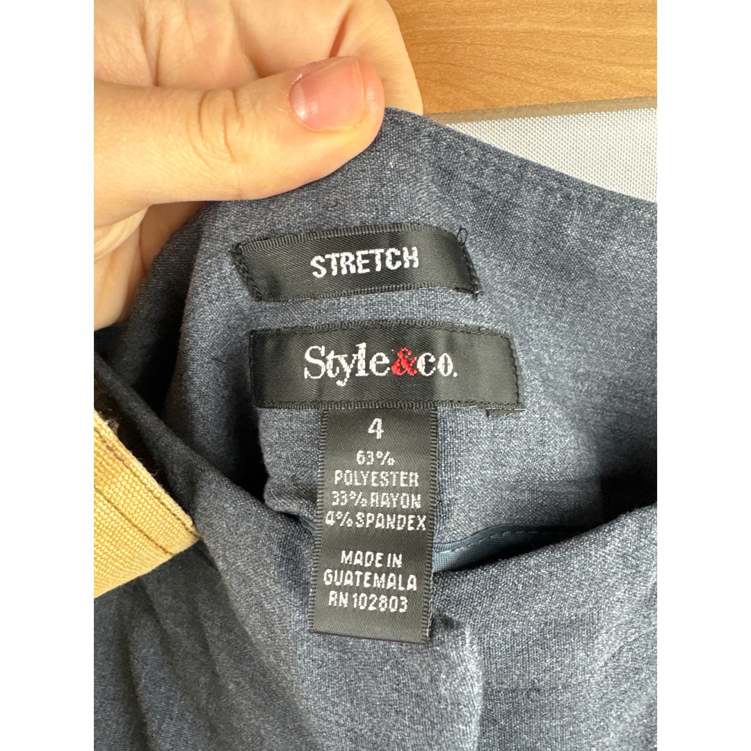 Women’s Style&Co. Size 4 Charcoal Grey Slacks