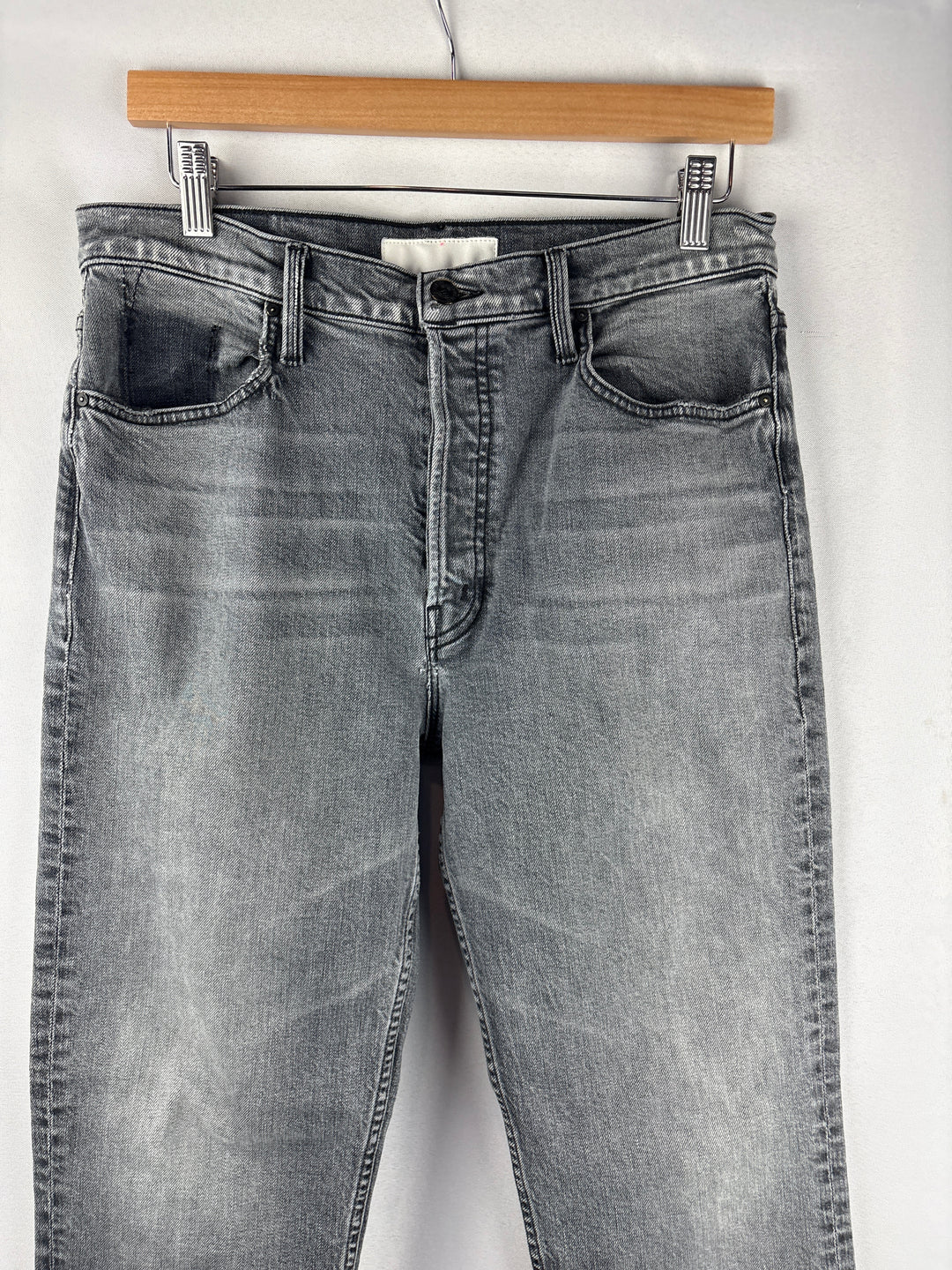 Women’s Mother Size 32 Light Gray Straight Leg Jeans