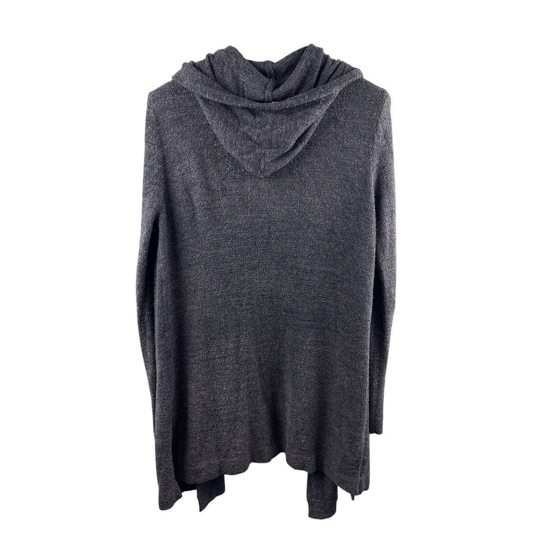 Women’s Barefoot Dreams XL Grayish Blue Hooded Plush Cardigan