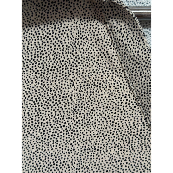 Women’s Adrianna Papell Size L Tan and Black Dotted Blouse