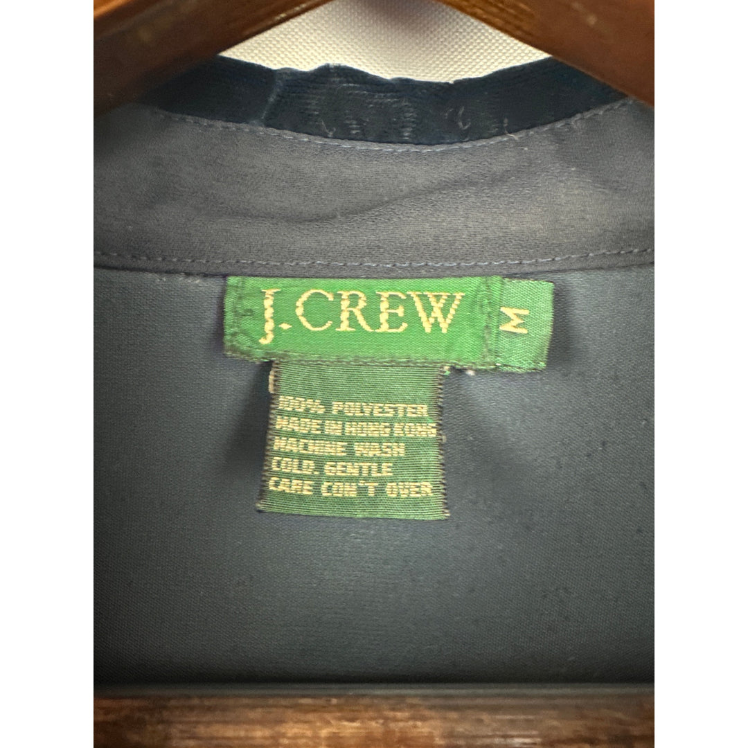 Women’s J. Crew Velvet Button Up Dark Navy Blue Size M