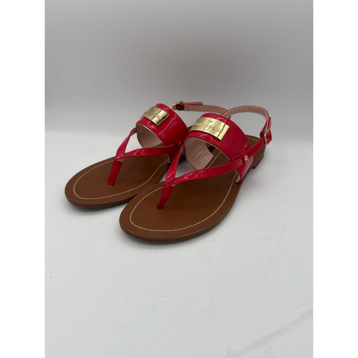 Women’s Kate Spade New York Cassandra Thong Flat Sandals Beautiful Bold Red Sz 7 1/2M