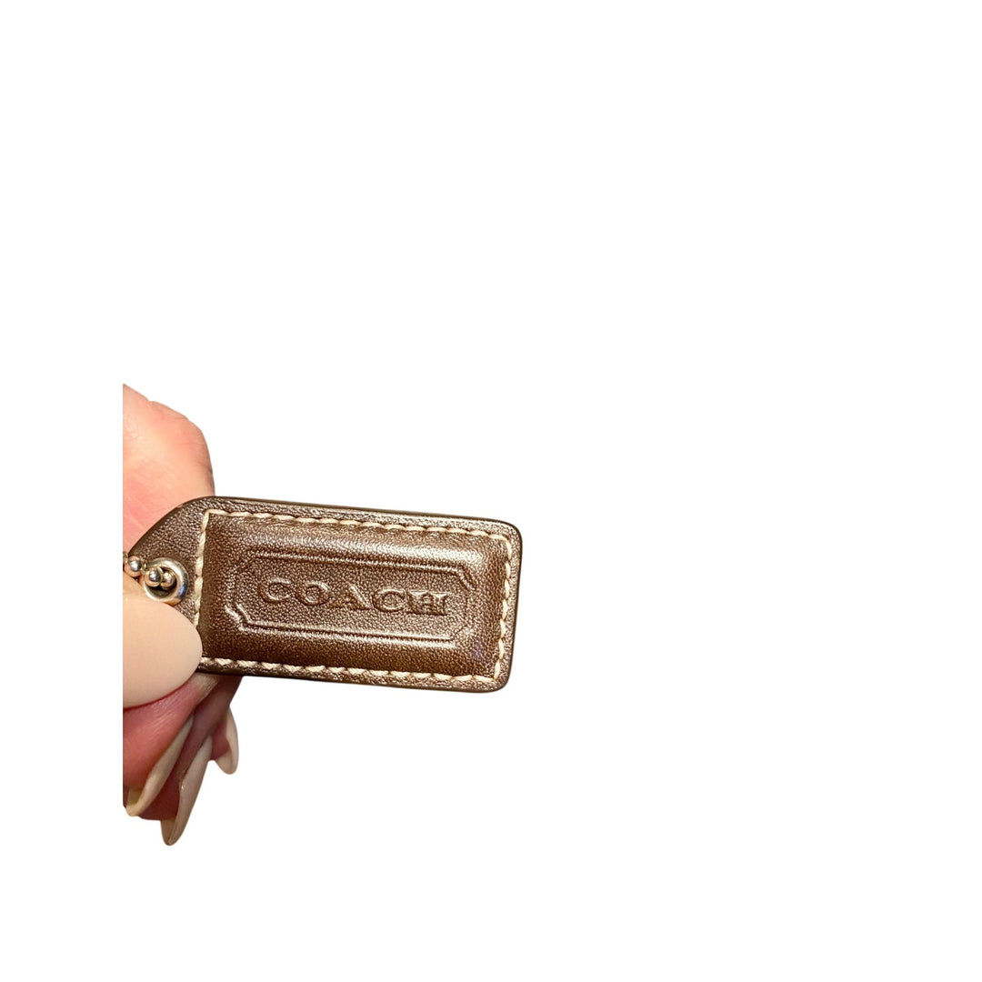 Coach Signature Logo Jaquard Brown Canvas Leather Crossbody Bag