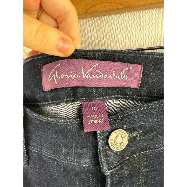 Women’s Gloria Vanderbilt Size 12 Dark Blue Tapered Leg Jeans