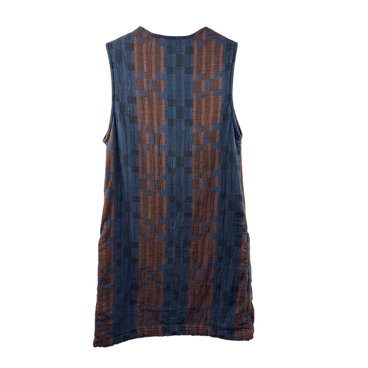 Women’s Ace & Jig XS Blue, Brown, & Black Patterned Long Vest
