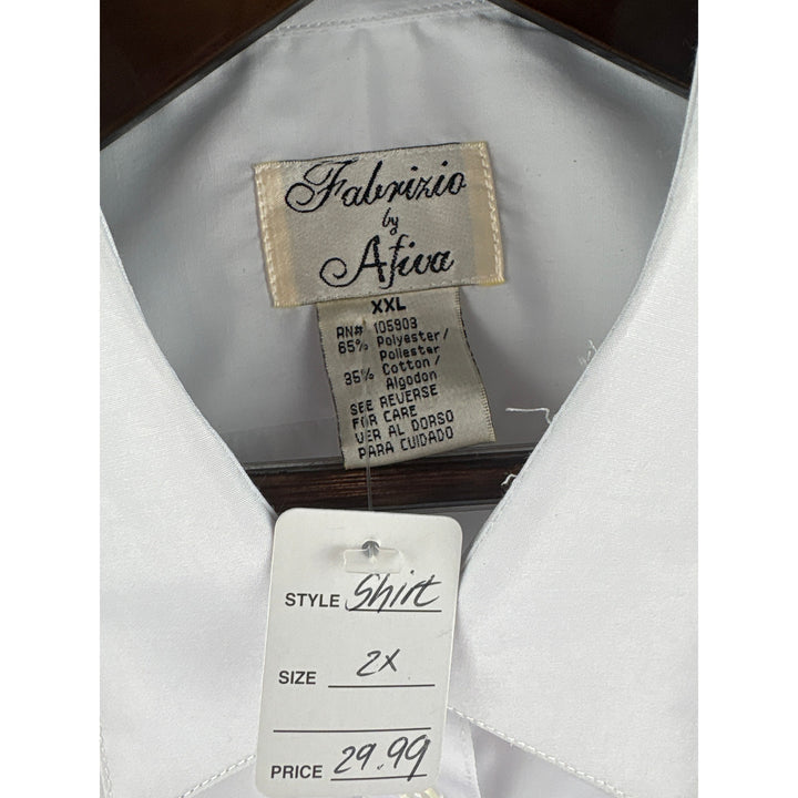 Women’s Fabrizio by Afiva Size XXL White Button Up w/ Bug Embroidery