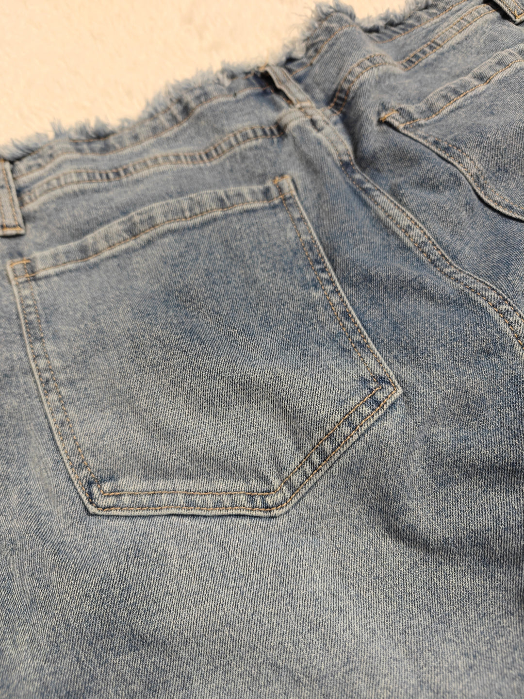 Akira Womens High Rise Wide Leg Jeans Blue Frayed Hem