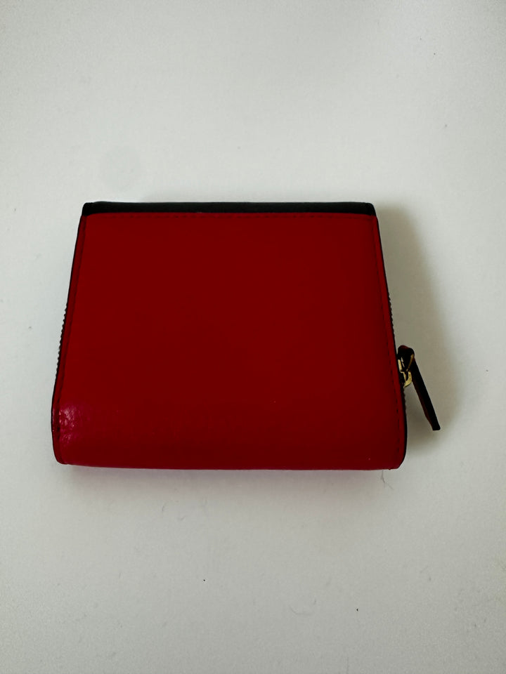 Kate Spade Saturday Rare Red Black White Colorblock Zip Around Wallet