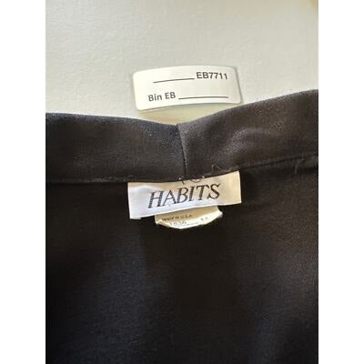 Black Habits Blazer With White Piping & Buttons