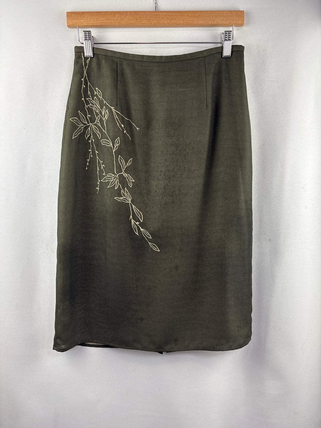 Women’s Ann Taylor Loft Size 4 Dark Sage Midi Pencil Skirt