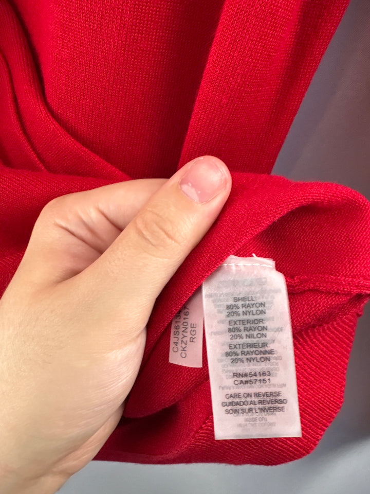 Women’s Calvin Klein Small Bright Red Cardigan
