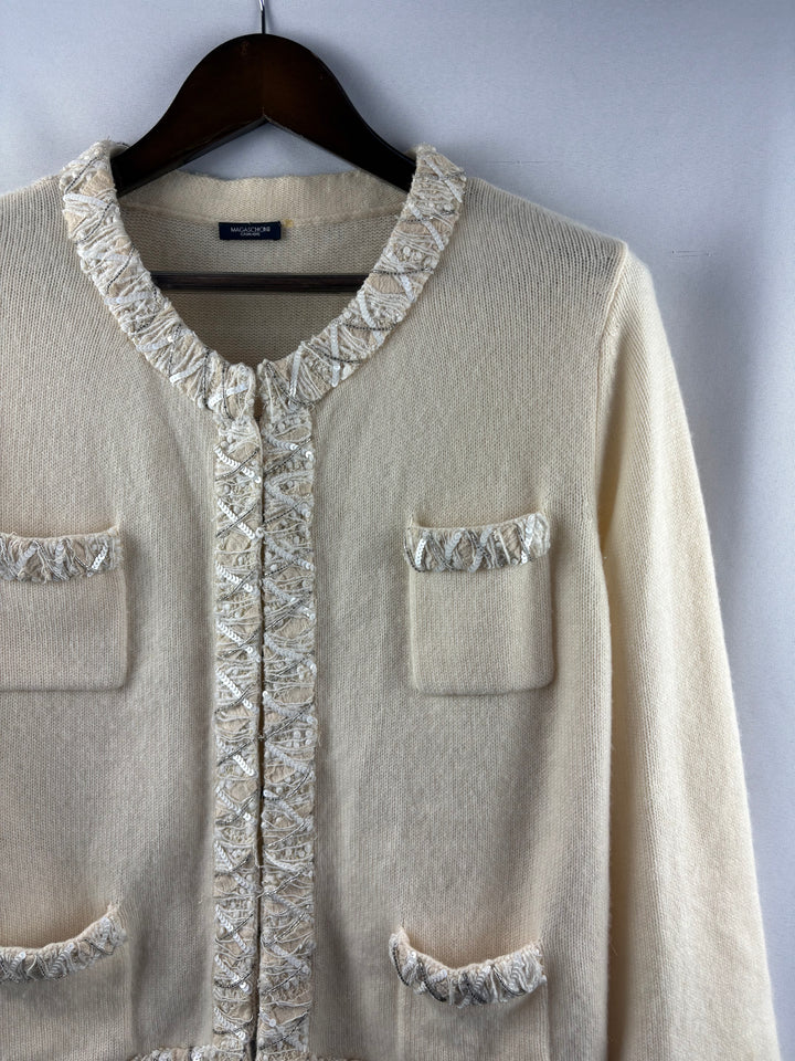 Women’s Magaschoni M/L Cream Cashmere Sweater