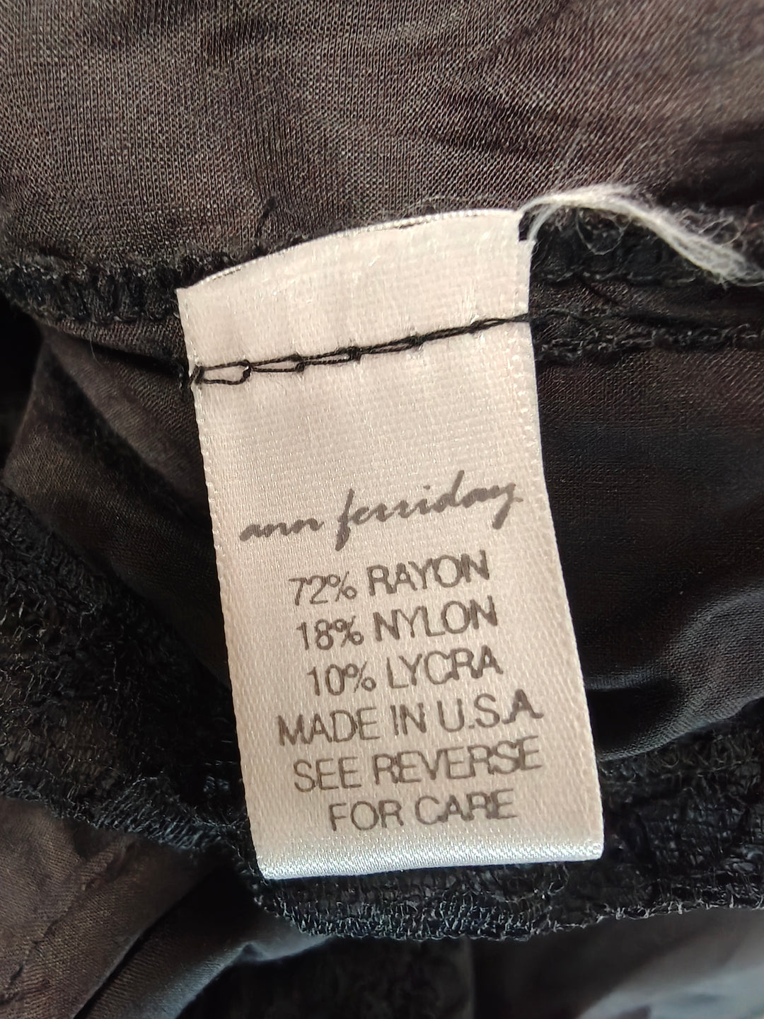 Womens Ann Ferriday Blouse Black One Size