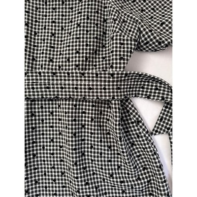 F&F Womens Black & White Checkered Dress With Belt