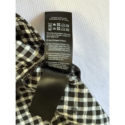 F&F Womens Black & White Checkered Dress With Belt