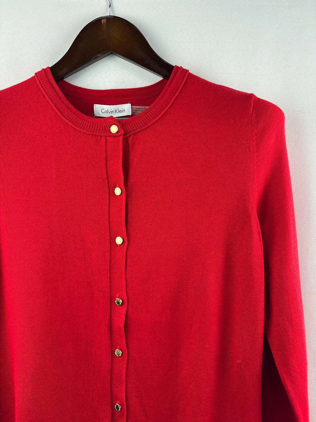 Women’s Calvin Klein Small Bright Red Cardigan