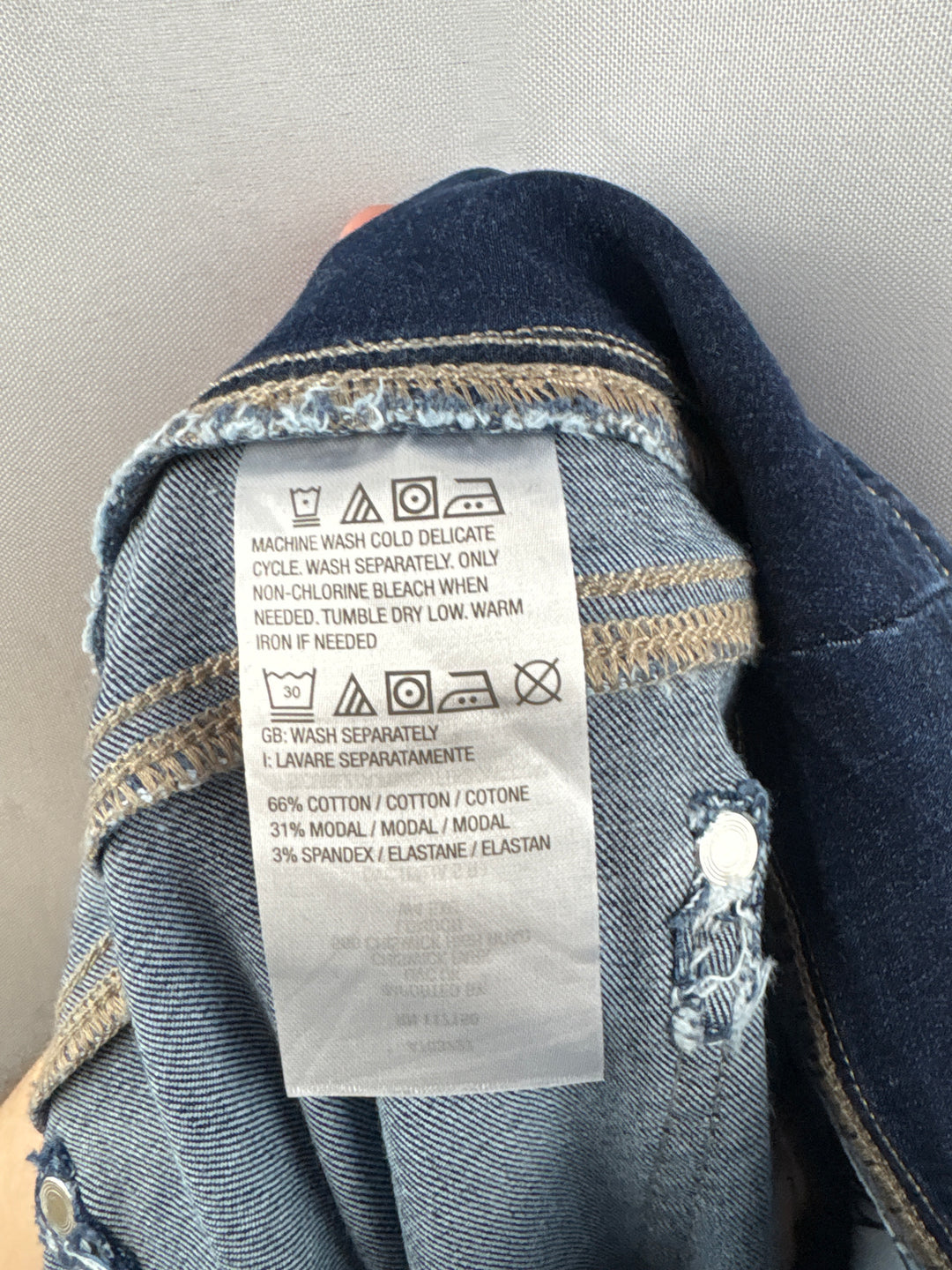 Women’s Belle Kim Gravel Size 16T Dark Blue Denim Pants