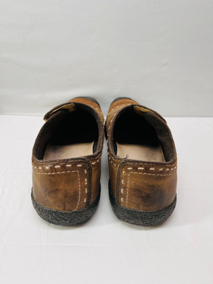KEEN Kasie Leather Slip On Clogs Women's Casual Comfort Work Shoes