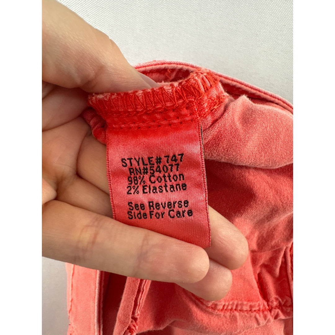 Cabi Womens Size 6 Coral Pink Stretch Jeans Slim Fit Denim Pants