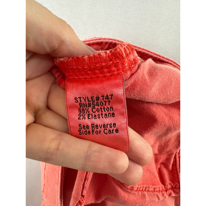 Cabi Womens Size 6 Coral Pink Stretch Jeans Slim Fit Denim Pants