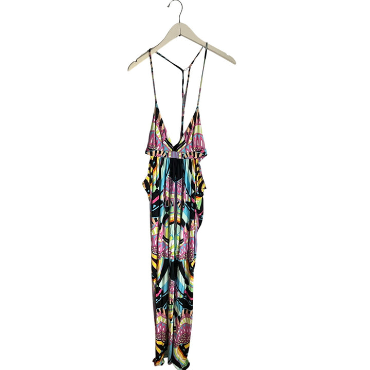 Mara Hoffman Swim Triangle Cutout Maxi Dress Medium Boho Aztec Dopamine Vacation