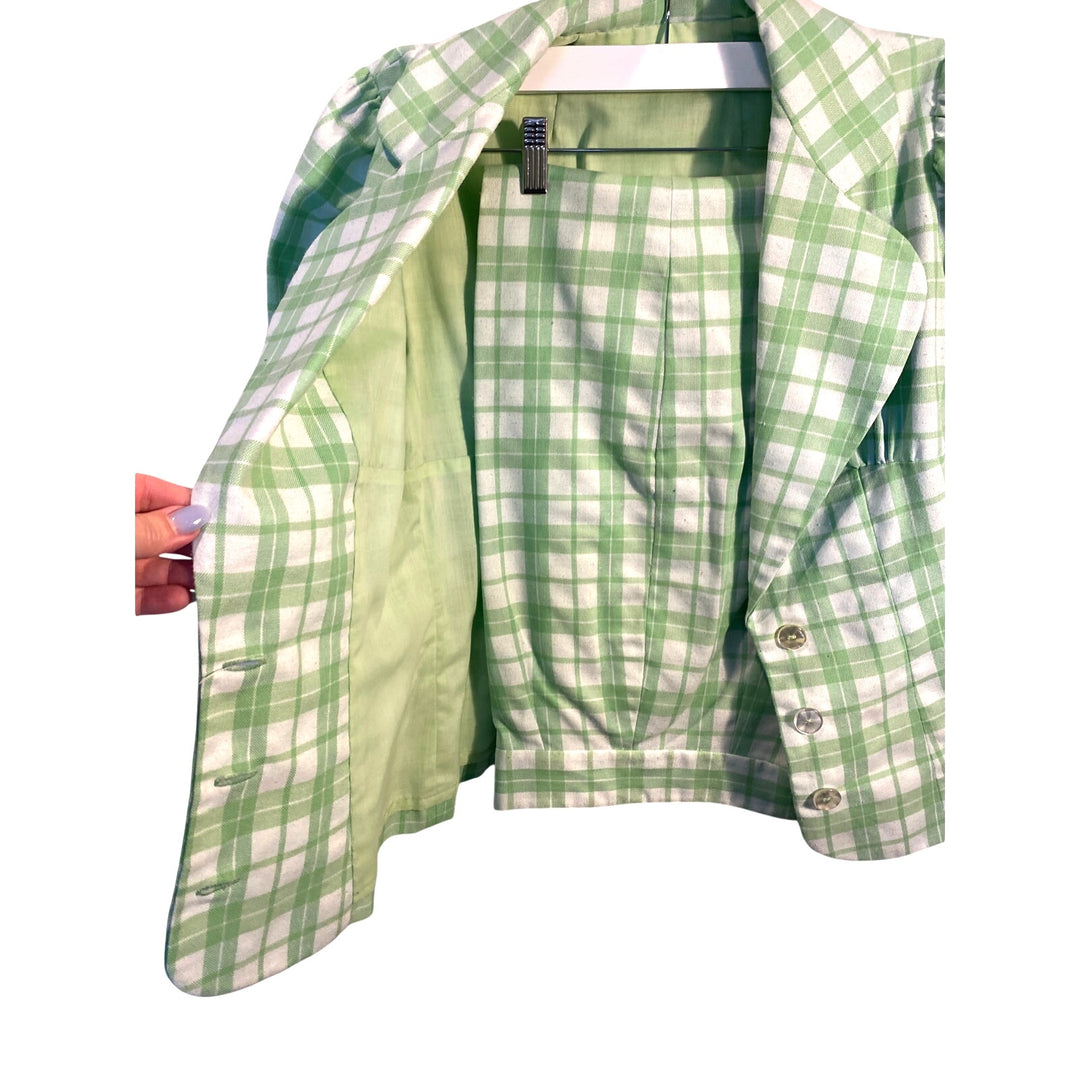 Vintage One of Kind 1960's Green Pants Suit