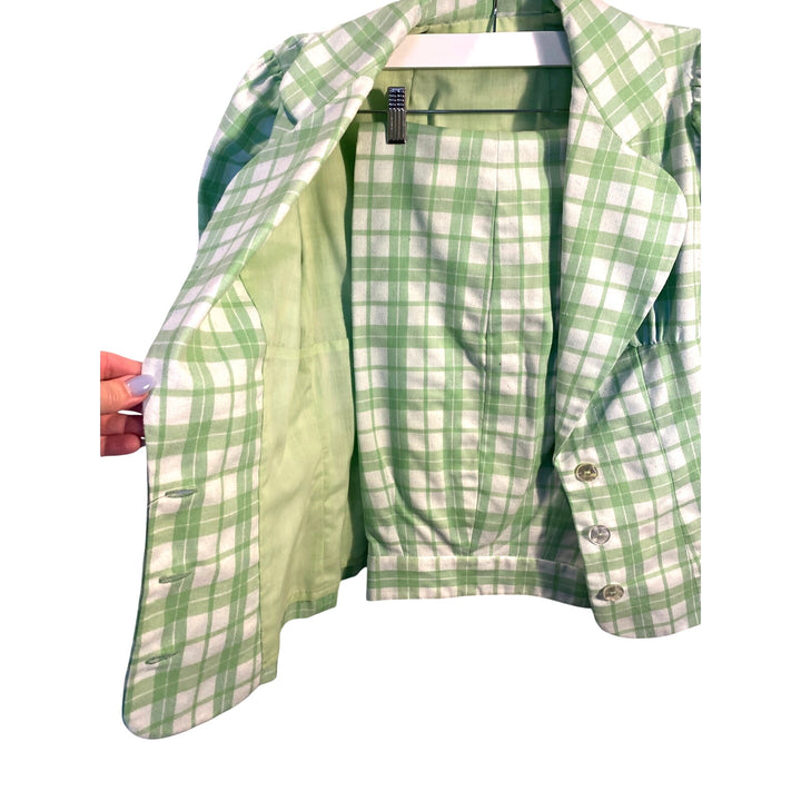 Vintage One of Kind 1960's Green Pants Suit