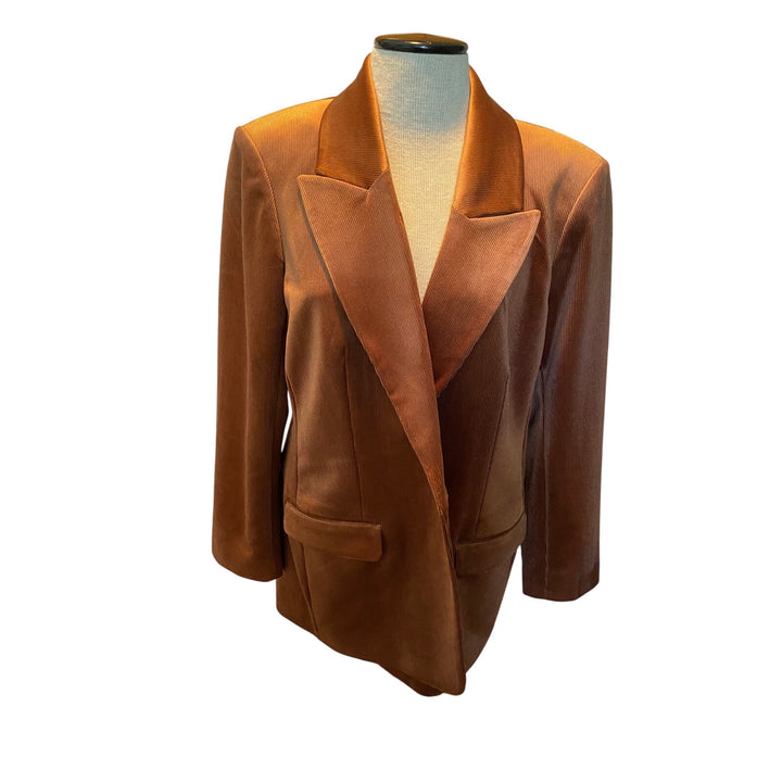Women's Express Velvet Brown Blazer Size XL