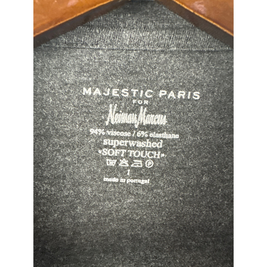 Women’s Majestic Paris Size 1 Dark Grey Long Sleeve Shirt