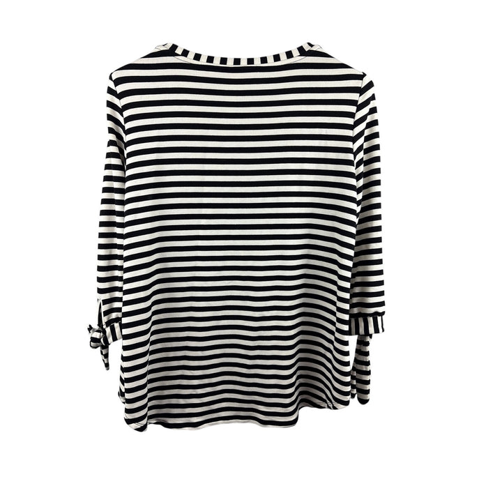 Women’s Ruby Rd. Medium Black & White Striped Blouse